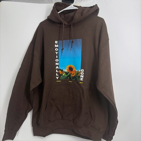 Civil Regime Hoodie Sz Large Emotionally Gone Limited Edition Sunflowers